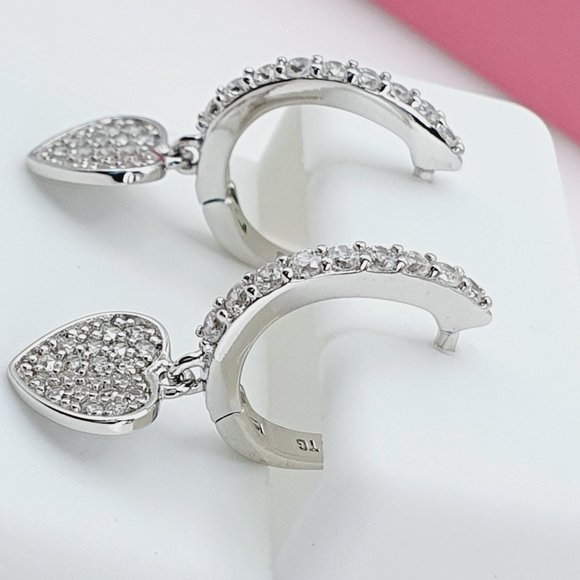 925 Sterling Silver Cubic Zirconia EarringU19254711 - Picture 10 of 10